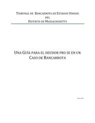 una guía para el deudor pro se en un caso de bancarrota