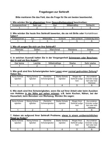 Fragebogen zur Sehkraft - ZPID