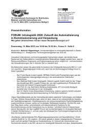 FORUM: Intralogistik 2020: Zukunft der Automatisierung in ...
