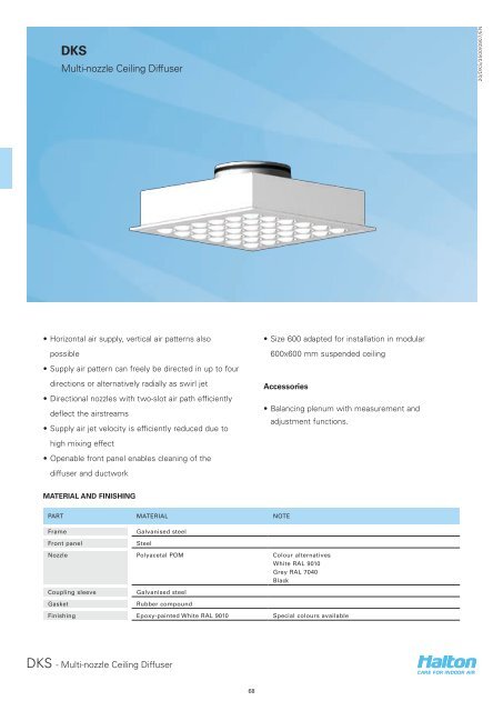 Product data sheet - Halton