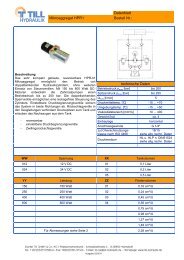 technische Daten - Till Hydraulik