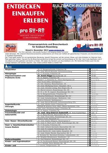 Firmenverzeichnis und Branchenbuch für Sulzbach ... - Pro Su-Ro