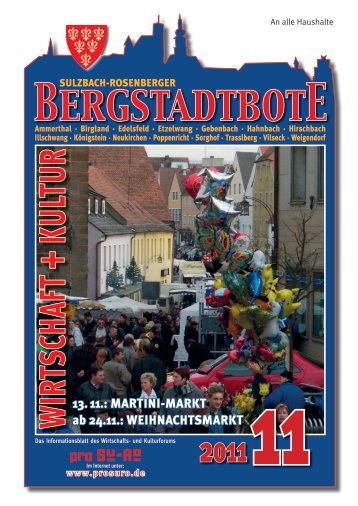 13. 11.: MARTINI-MARKT ab 24.11 ... - Pro Su-Ro