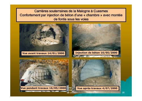 Carrières souterraines de la Malogne à Cuesmes Zone SNCB - sbgimr
