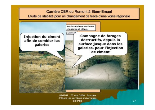 Carrières souterraines de la Malogne à Cuesmes Zone SNCB - sbgimr