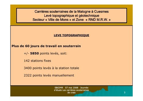 Carrières souterraines de la Malogne à Cuesmes Zone SNCB - sbgimr