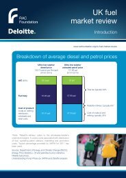 UK Fuel Market Review - Deloitte - January 2013 - RAC Foundation