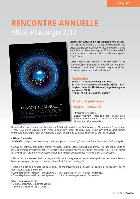 PLASTIQUES TRANSPARENTS : - Allize-Plasturgie