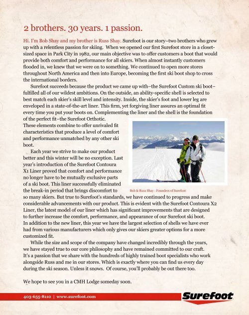 winter 2011/12 the journal of the world's greatest skiing - Summit Tour