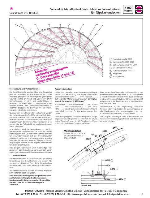 Profile und Zubehör für abgehängte Decken - Protektor