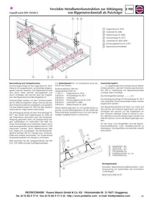 Profile und Zubehör für abgehängte Decken - Protektor