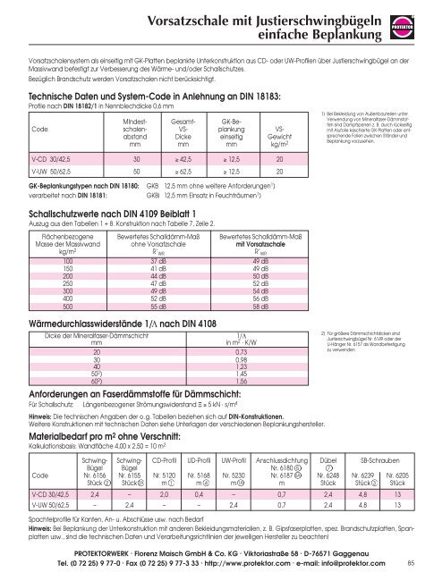 Profile und Zubehör für abgehängte Decken - Protektor