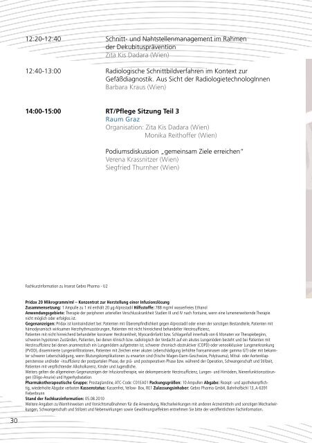 VASCMED 2012 - Klinische Abteilung fÃ¼r GefÃ¤Ãchirurgie