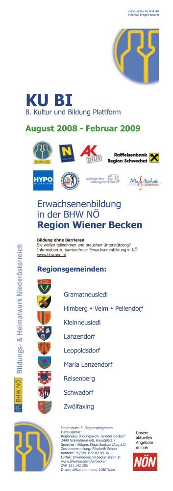 Erwachsenenbildung in der BHW NÃ Region Wiener Becken