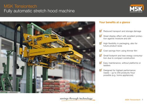 Fully automatic stretch hood machine MSK Tensiontech - Vermeulen ...