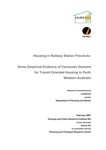 Housing in Railway Station Precincts - Property Council of Australia