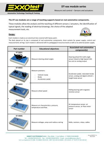 DT-xxx module series - Exxotest