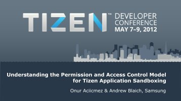 Understanding the Permission and Access Control Model for Tizen ...