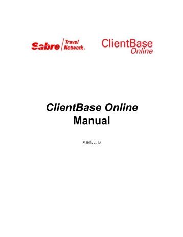 ClientBase Online Manual