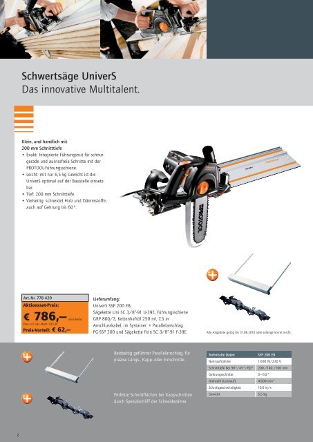 Holzbau Aktuell Maschinen und Zubehöre im ... - Protool GmbH