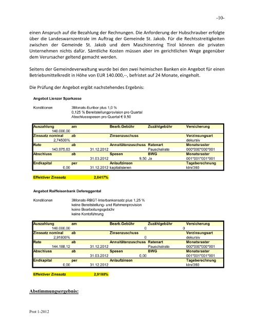 Gemeinderatsprotokoll 01/2012 vom 23.01.2012