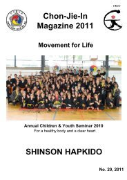 SHINSON HAPKIDO No. 20, 2011 Chon-Jie-In Magazine 2011 ...