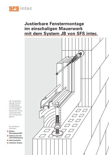 Justierbare Fenstermontage im einschaligen Mauerwerk - Veka