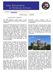 February 2008 Newsletter - Iowa Department of Veterans Affairs