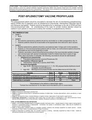 post-splenectomy vaccine prophylaxis - SurgicalCriticalCare.net