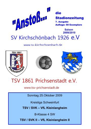 SV KirchschÃ¶nbach 1926 e.V TSV 1861 Prichsenstadt e.V.