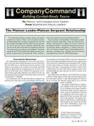 The Platoon Leader-Platoon Sergeant Relationship - Company ...