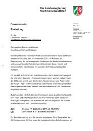 Die Landesregierung Nordrhein-Westfalen Einladung