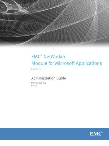 NetWorker Module for Microsoft Applications Release 2.4 ...