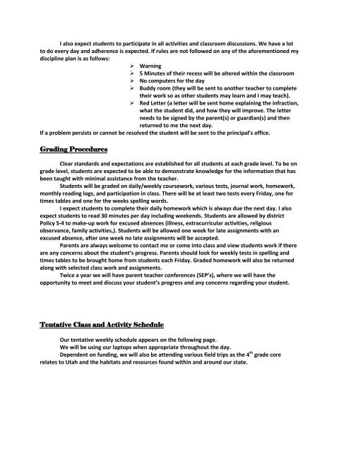 Elementary Disclosure Document Backman Elementary-4th Grade ...