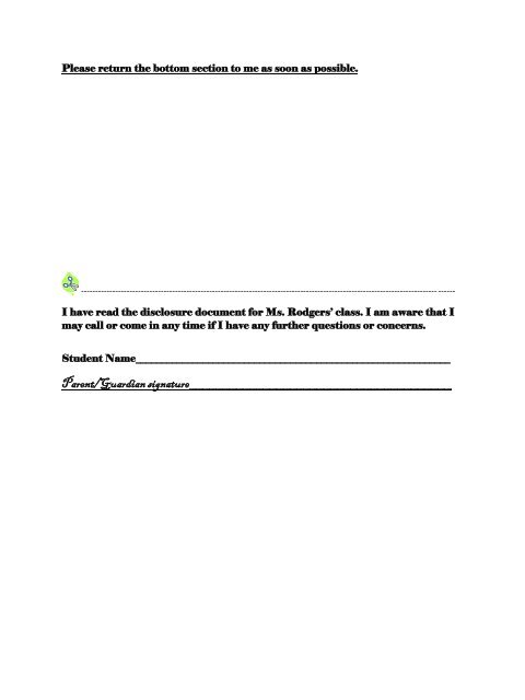 Elementary Disclosure Document Backman Elementary-4th Grade ...