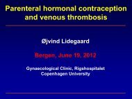 Parenteral hormonal contraception and venous ... - Ãjvind Lidegaard