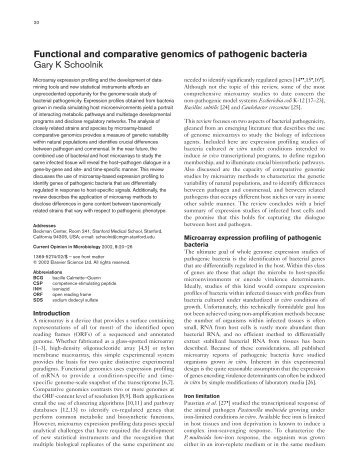 Functional and comparative genomics of pathogenic bacteria ... - CBS