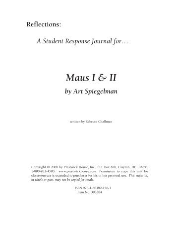 Maus I & II - Response Journal Sample PDF - Prestwick House
