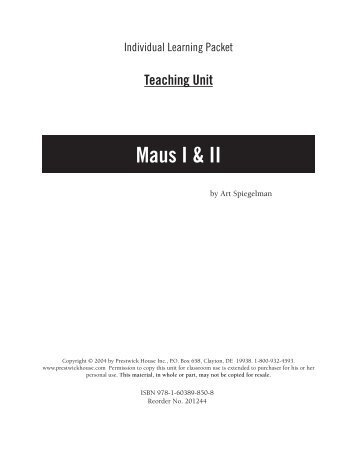 Maus I & II - Teaching Unit: Sample Pages - Prestwick House