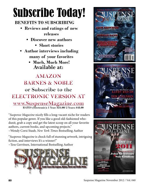 Suspense Magazine November 2012
