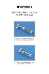 Stainless Steel Swivel Repair Manual - Instech Laboratories, Inc.