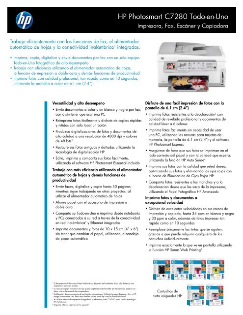 HP Photosmart C7280 Todo-en-Uno