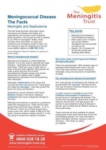 Meningococcal Disease patient information leaflet - West ...