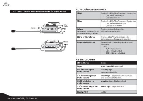 scala rider G9 / G9 PowerSet User Guide SW - Cardo Systems, Inc