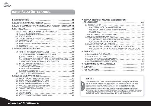 scala rider G9 / G9 PowerSet User Guide SW - Cardo Systems, Inc