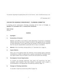 planning committee - Chichester Harbour Conservancy