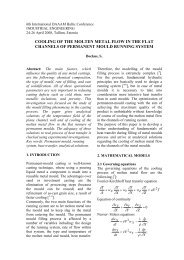 cooling of the molten metal flow in the flat channels of permanent ...