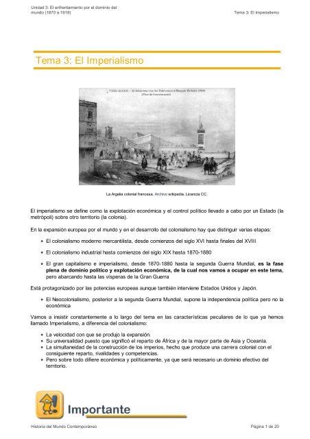 Tema 3: El Imperialismo - aulAragon