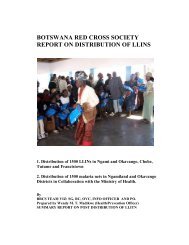 botswana red cross society report on distribution of ... - Against Malaria