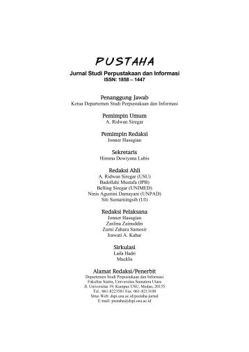 Pustaha Vol. 4 No. 1 Juni 2008 - USUpress - Universitas Sumatera ...